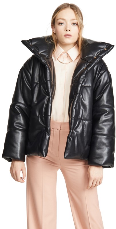 Nanushka Hide Puffer Black