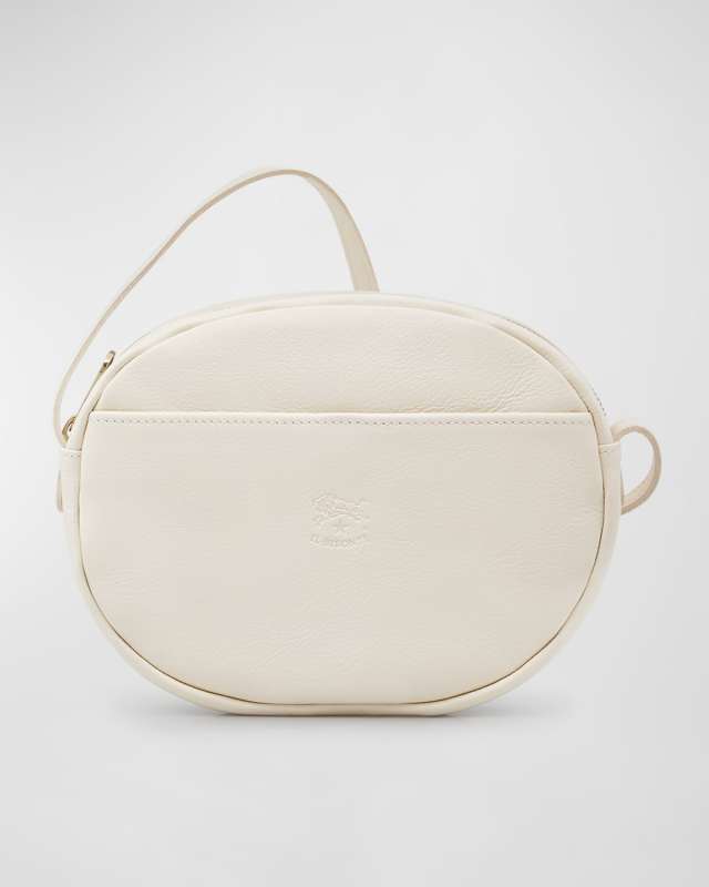 Rubino Round Vacchetta Leather Crossbody Bag