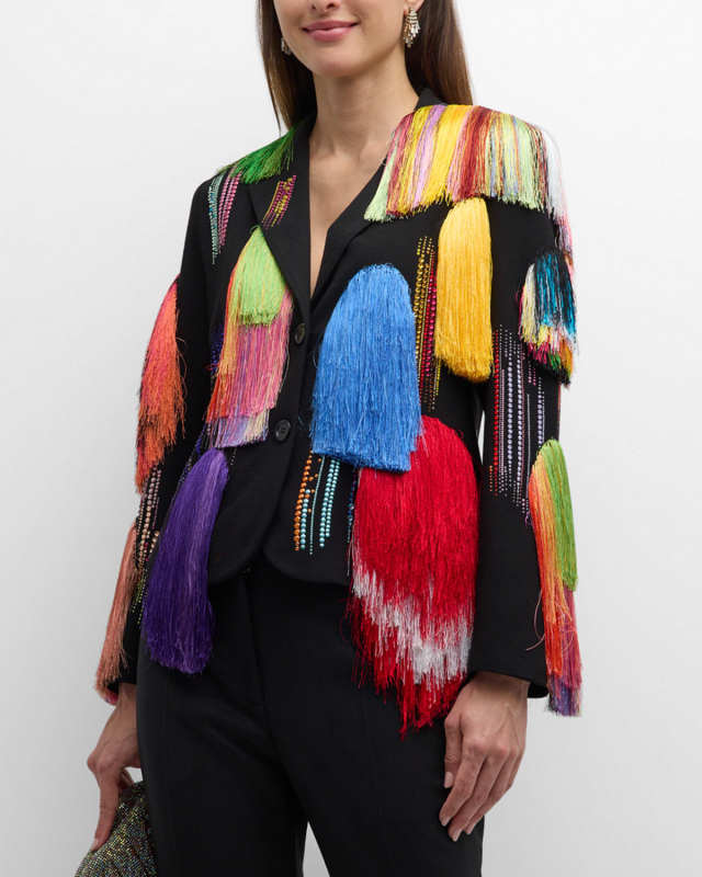 Fringe With Benefits Short Blazer Jacket