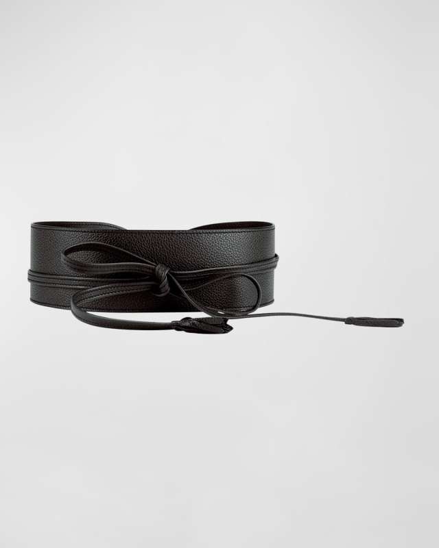 L'ingenieuse Pebbled Leather Belt