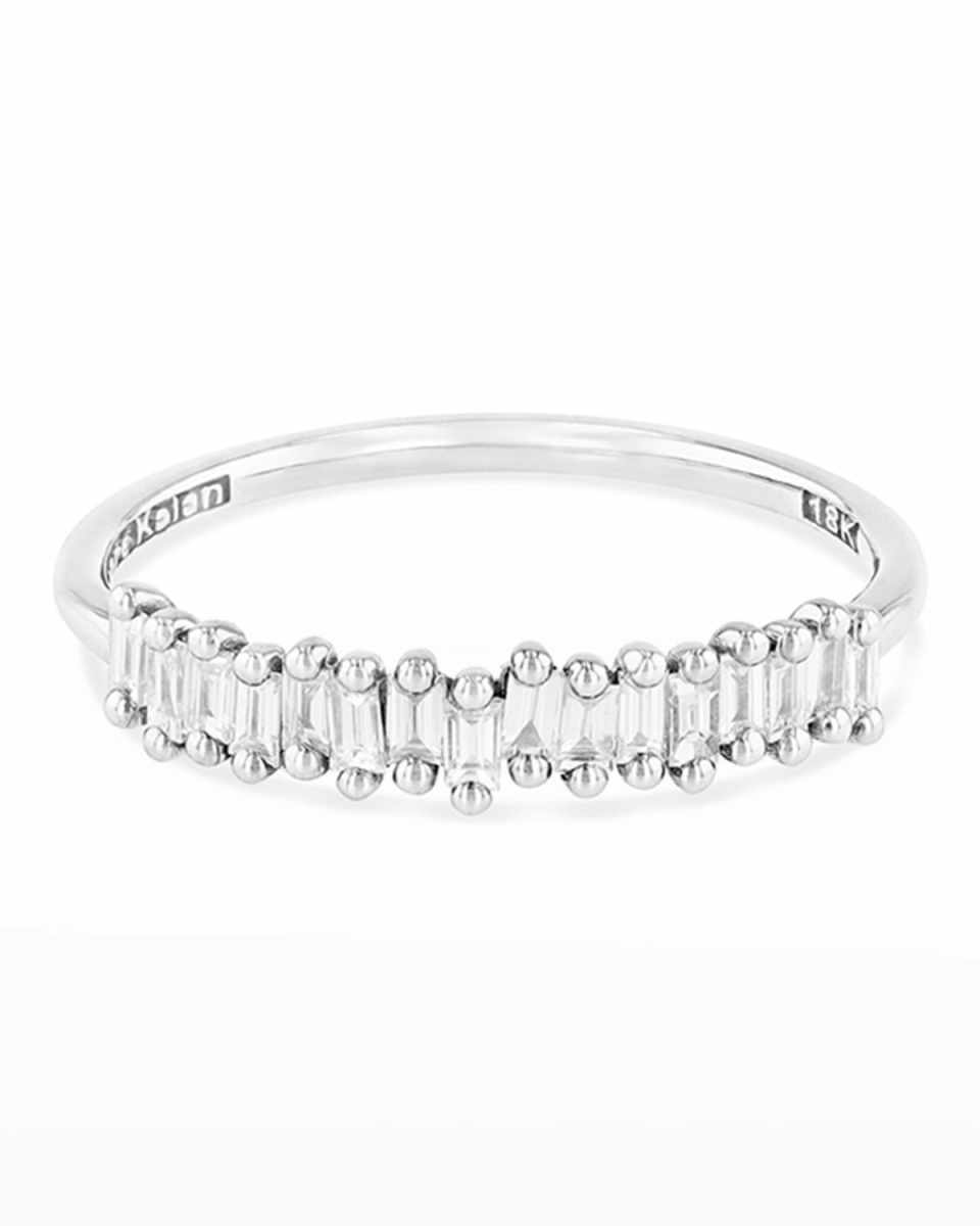 18k Diamond Classic Stacker Ring Size 4.5-8