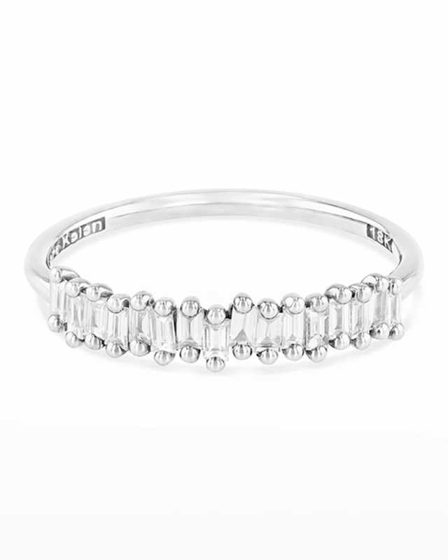 18k Diamond Classic Stacker Ring Size 4.5-8
