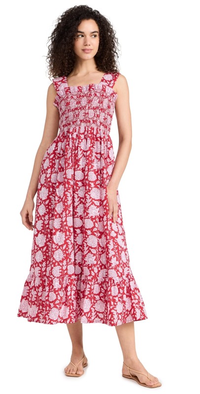 Mille Garden Dress Red Zinnia