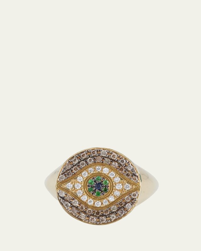 18K Gold Dawn Multi-Stone Chevalier Ring
