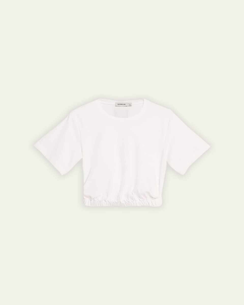 Jojo Cropped Short-Sleeve Cotton T-Shirt