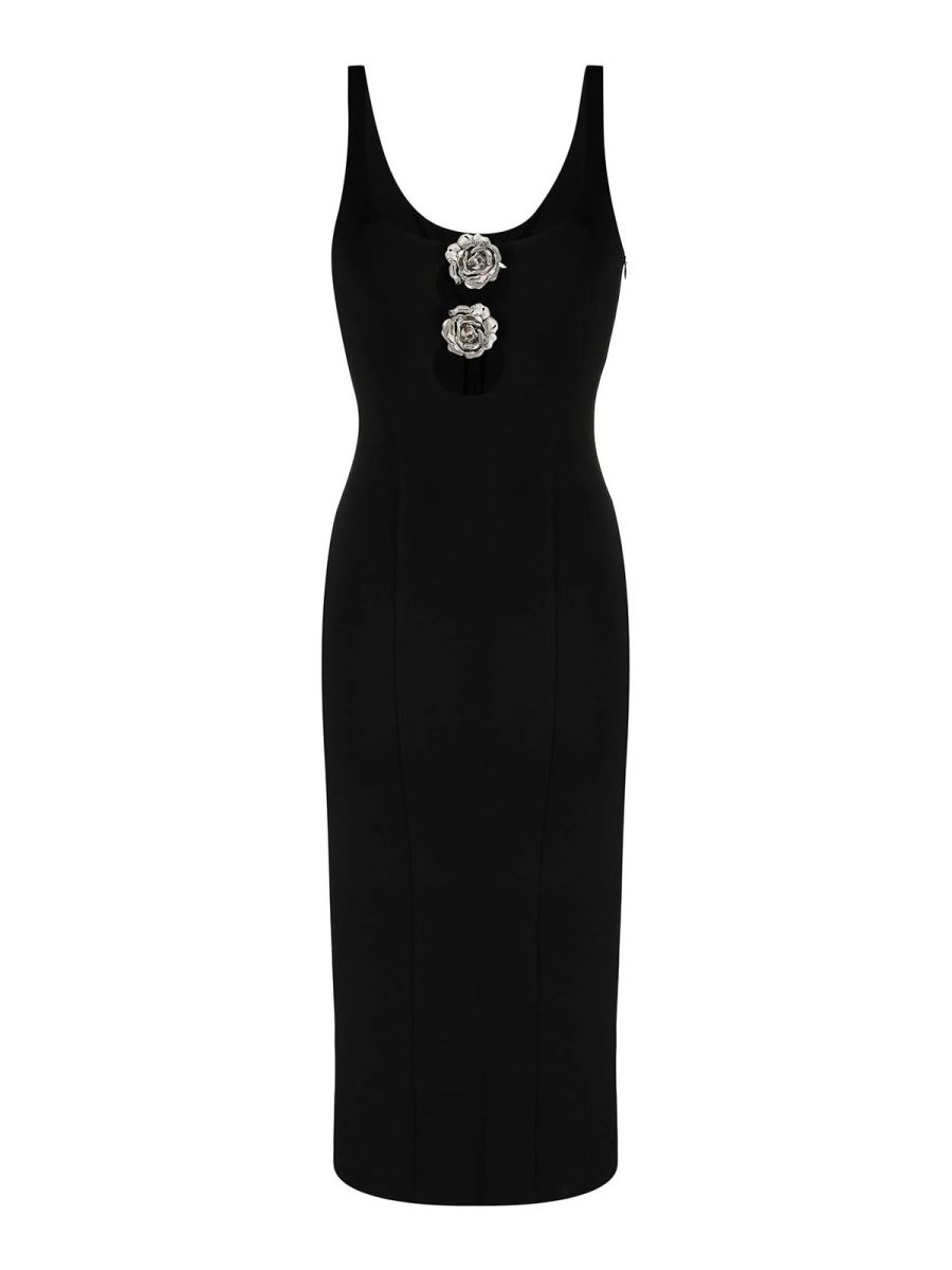 Blumarine Robe Au Genou - Noir