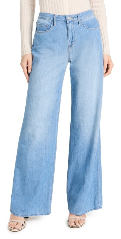 L'AGENCE Alicent Wide Leg Jeans Havana