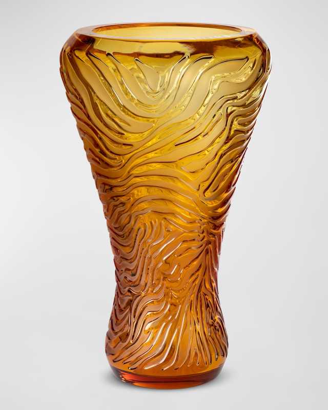 Tiger 18" Vase, Amber