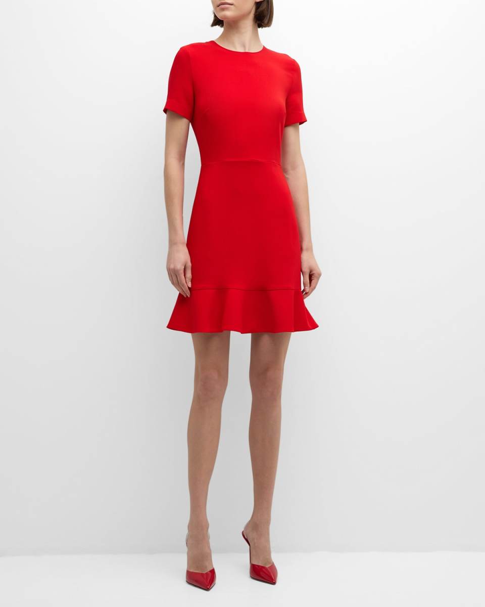 Iconic Mini Dress with Flounce Hem