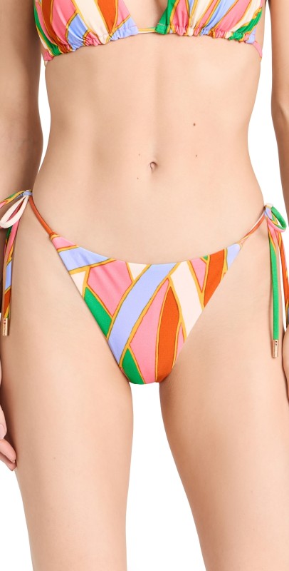 Cult Gaia Estella Bikini Bottoms Vintage Stripe Print
