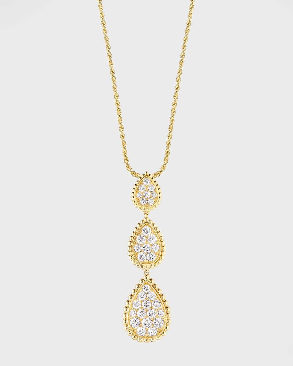 Serpent Boheme 18K Yellow Gold 3-Motif Diamond Pendant Necklace