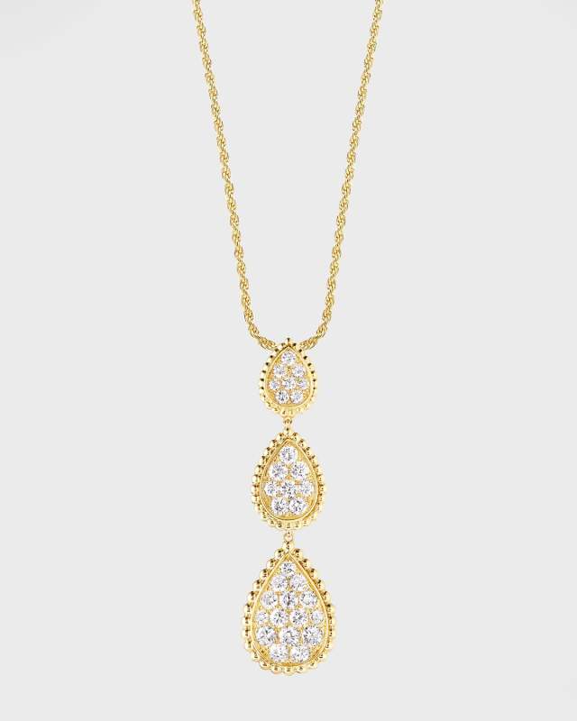 Serpent Boheme 18K Yellow Gold 3-Motif Diamond Pendant Necklace