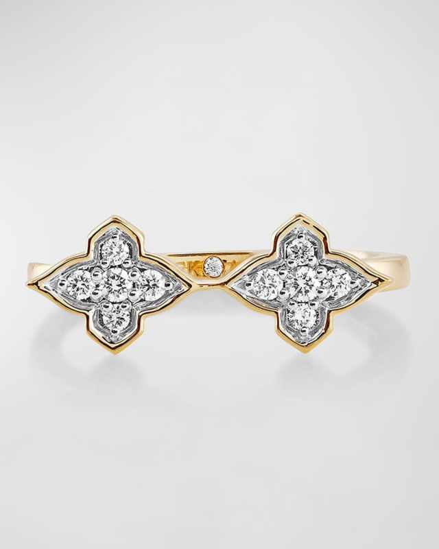 18K Yellow Gold Diamonds Minimalistic Ring, Size 7