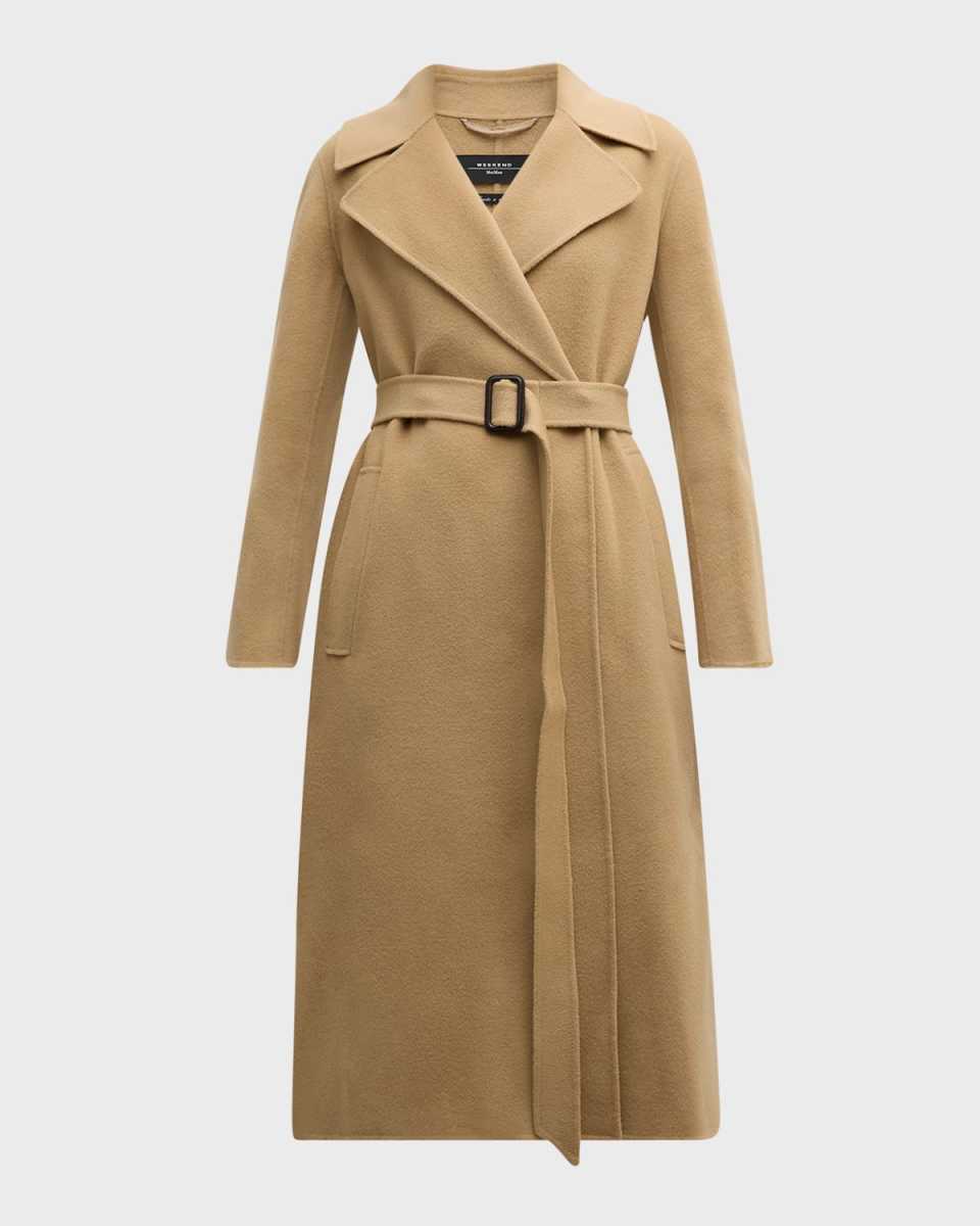 Manu Belted Wool Trench Coat