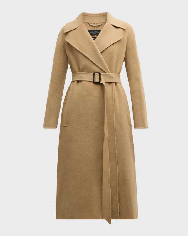 Manu Belted Wool Trench Coat