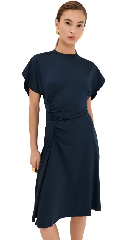 Victoria Beckham Crew Neck Dress Midnight