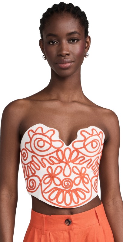 MARA HOFFMAN Lena Top Poppy White