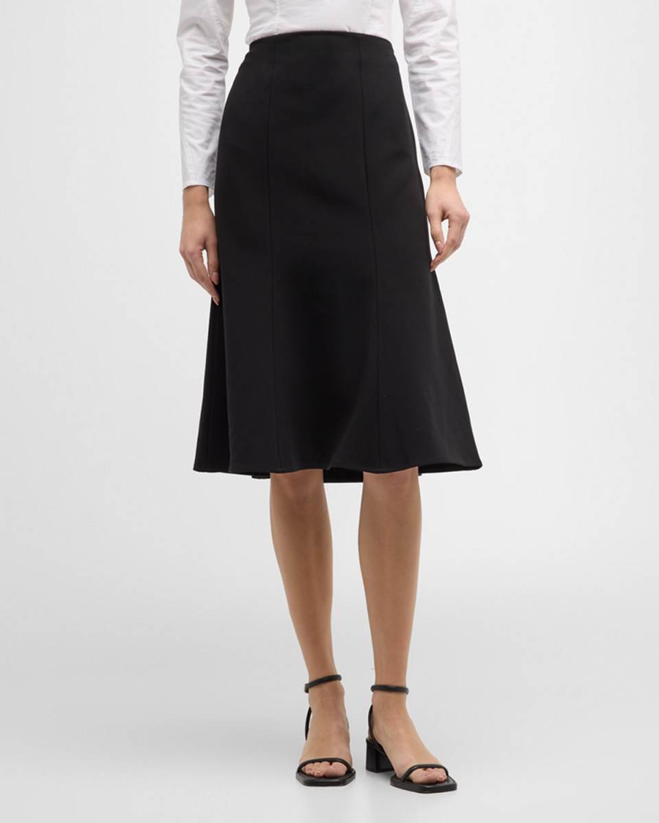 Atlee Multi-Seamed A-Line Midi Skirt