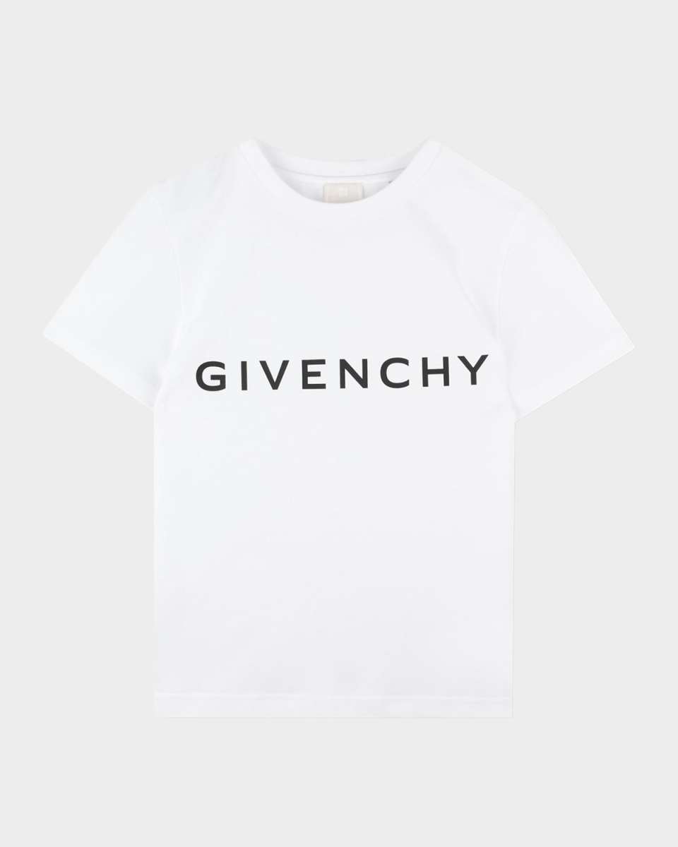 Boy's Contrast Logo-Print T-Shirt, Size 8-14