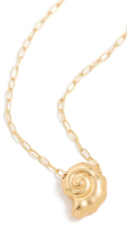 Madewell Nautilus Pendant Necklace Pale Gold