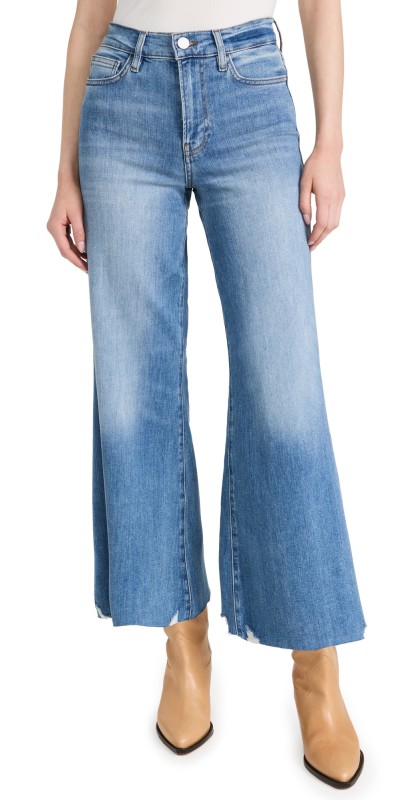 FRAME Le Palazzo Crop Jeans Wavey Modern Chew