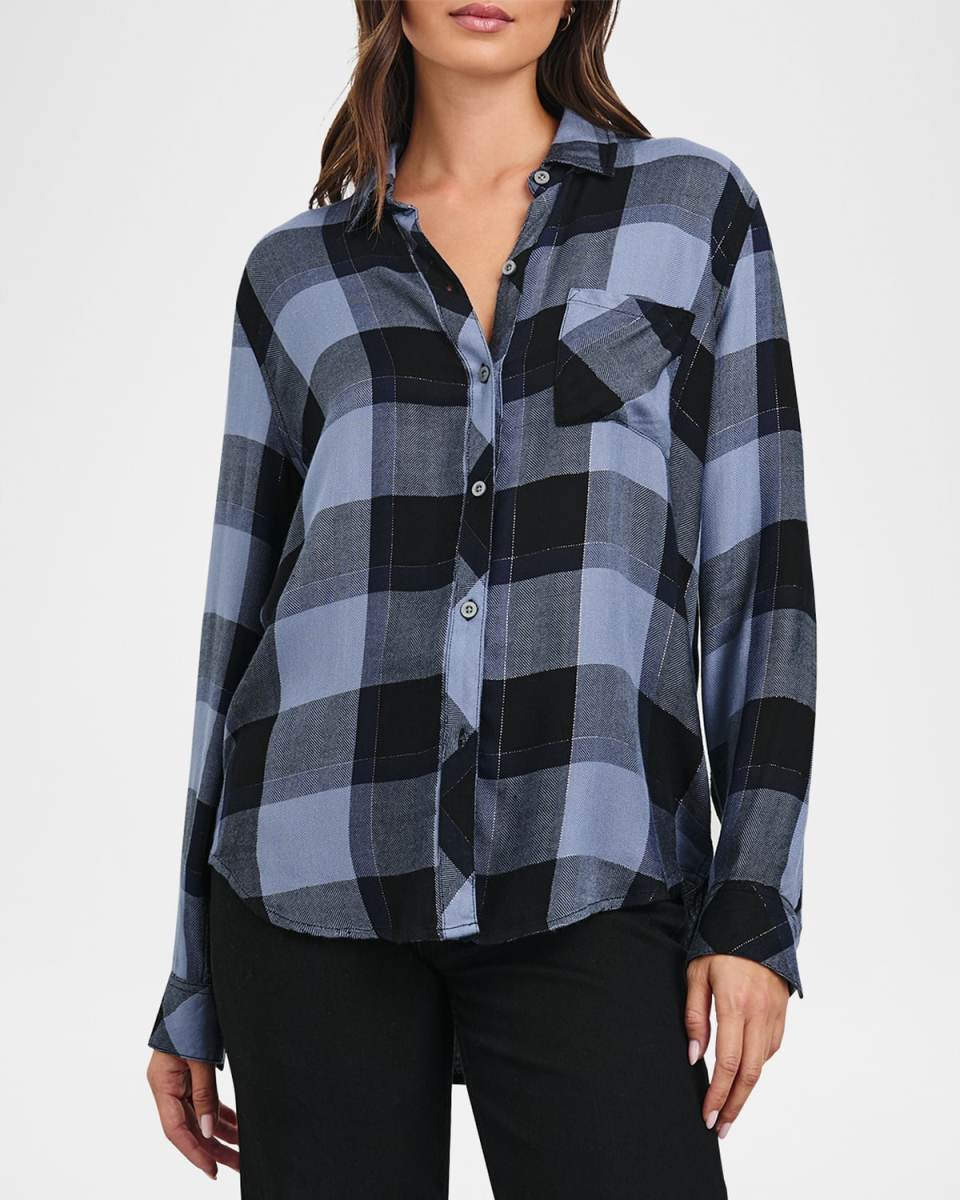 Hunter Plaid Button-Front Shirt