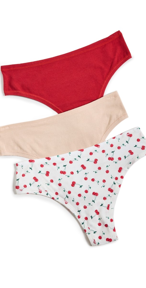 Hanky Panky Cherry On Top Thong 3 Pack Multi
