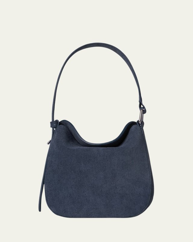 Anna Mini Printed Denim Hobo Bag