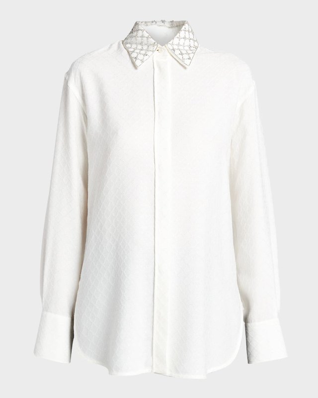 Journey Embroidered Boyfriend Shirt