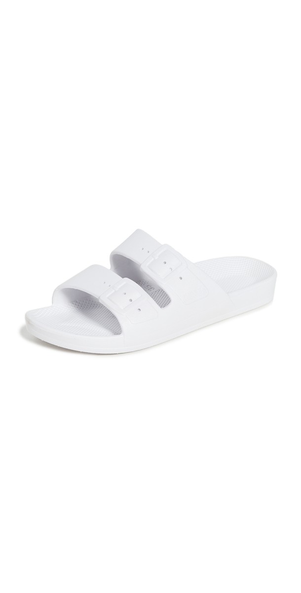 Freedom Moses Two Band Slides White