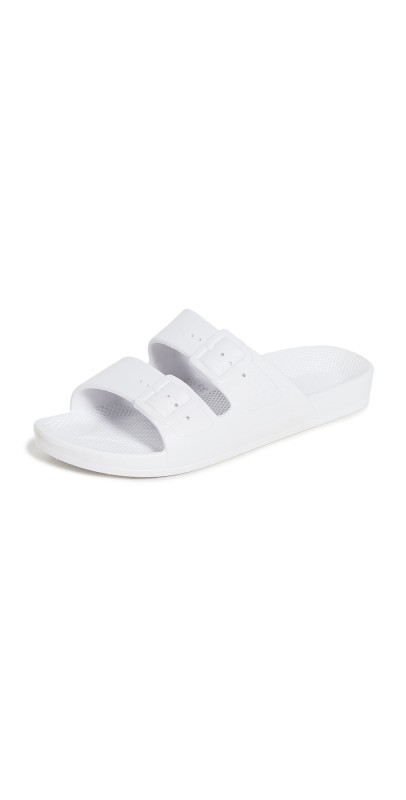 Freedom Moses Two Band Slides White