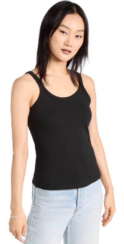 THE GREAT. The Slim Tank Almost Black