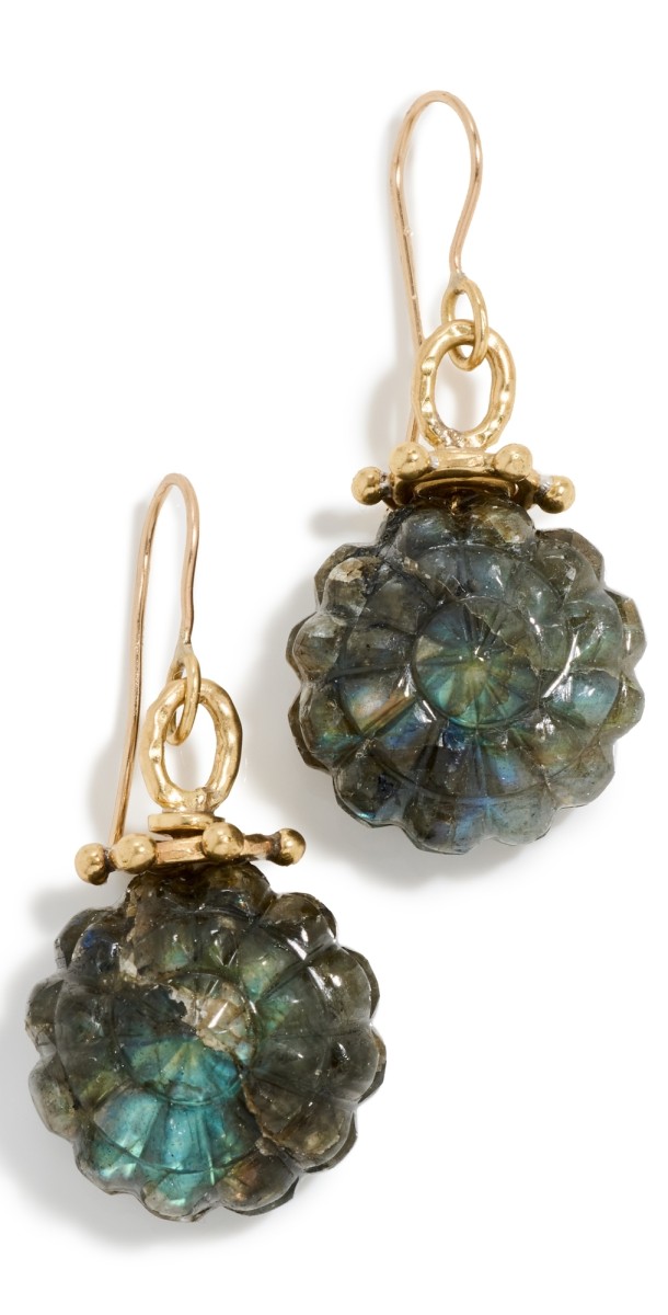 Ulla Johnson Shell Trocus Earrings Labradorite