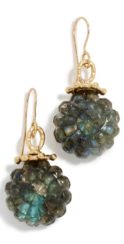 Ulla Johnson Shell Trocus Earrings Labradorite