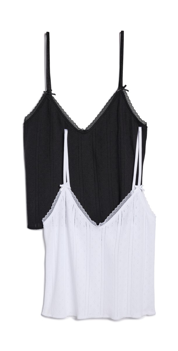 COUCOU The Cami 2 Pack White/Black