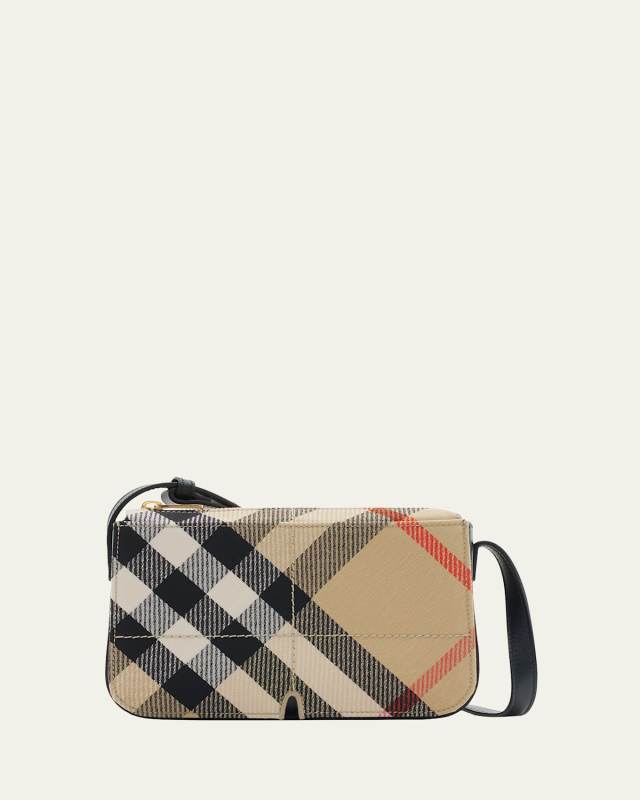 Snip Check Canvas Crossbody Bag