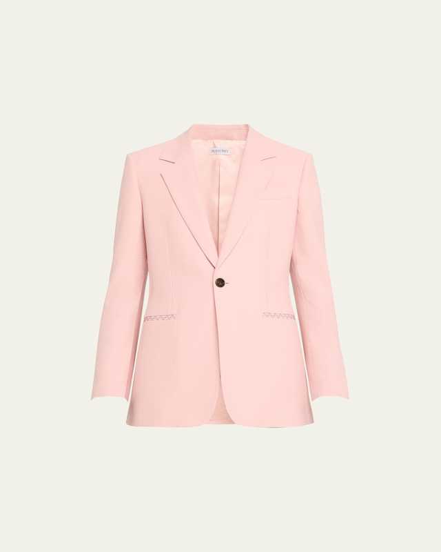 Slim-Fit Wool Blazer Jacket