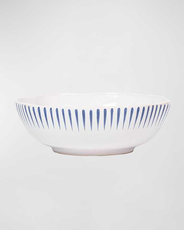 Sitio Stripe Delft Blue Coupe Bowl