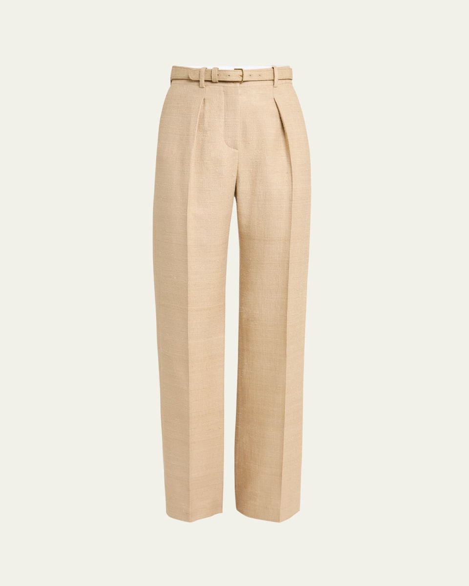 Edward Raw Tussah Silk Trousers