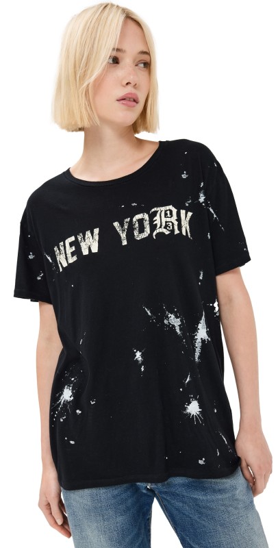 R13 New York Boy Tee Acid Black