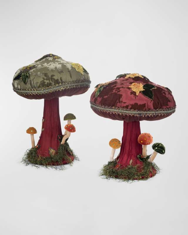 Harvest Forage Soft Top Mushrooms, Set of 2