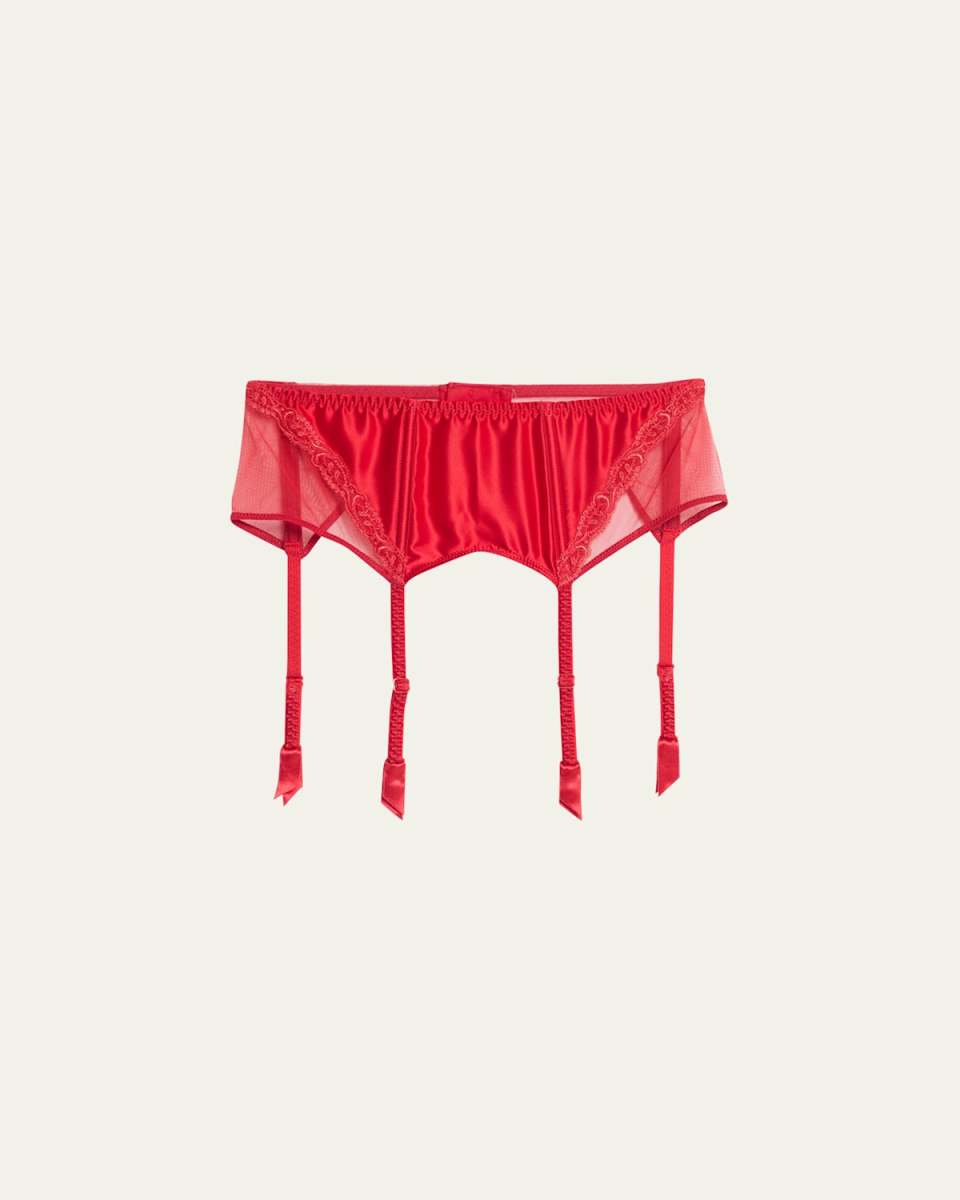 Splendeur Soie Lace-Trim Suspender Belt
