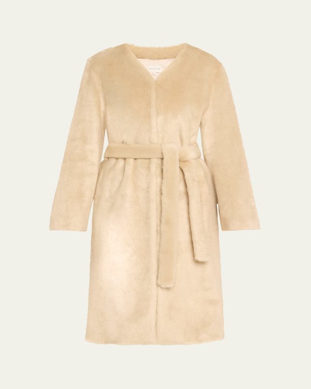 Aritao Belted Faux Fur Coat