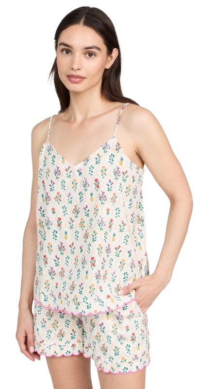 BedHead PJs Cotton Poplin Scallop Cami PJ Set Darling Floral
