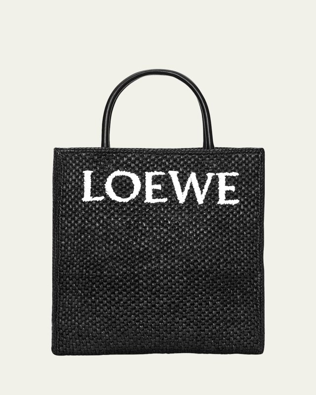 Standard A4 Logo Raffia Tote Bag