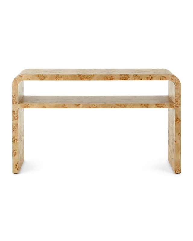 Burlwood Console Table