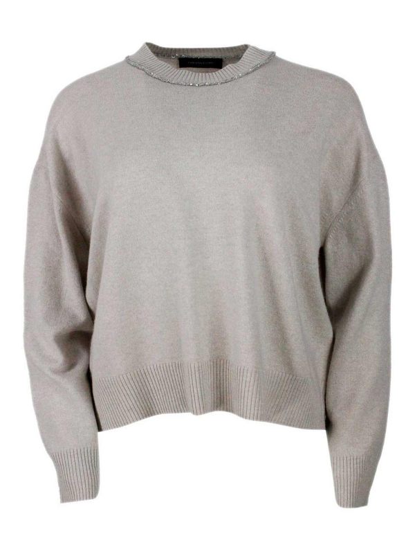 Fabiana Filippi Pull Col Rond - Gris