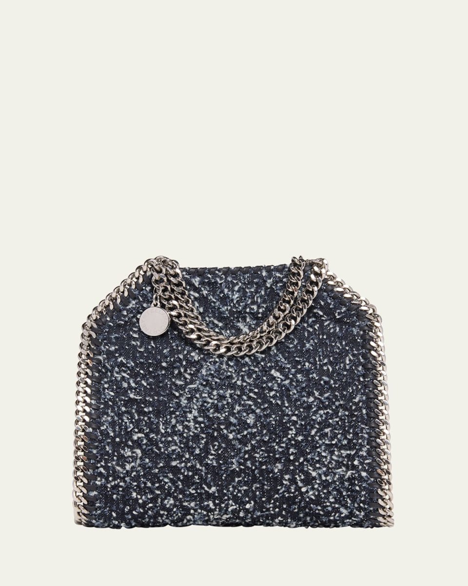 Falabella Tiny Eco Denim Tweed Tote Bag