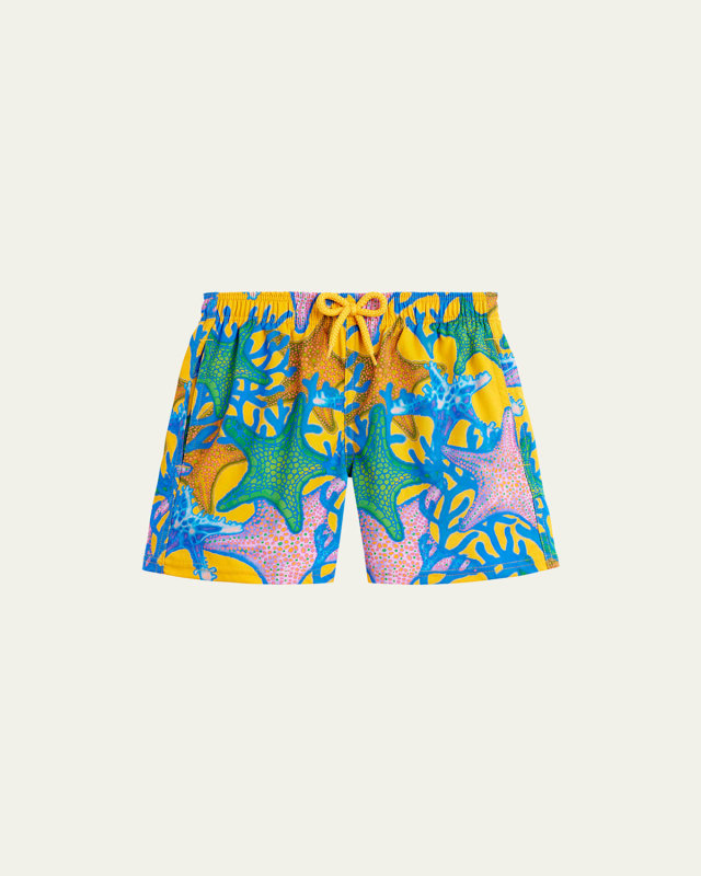 Boy's Glowed Star Swim Trunks, Size 2-14