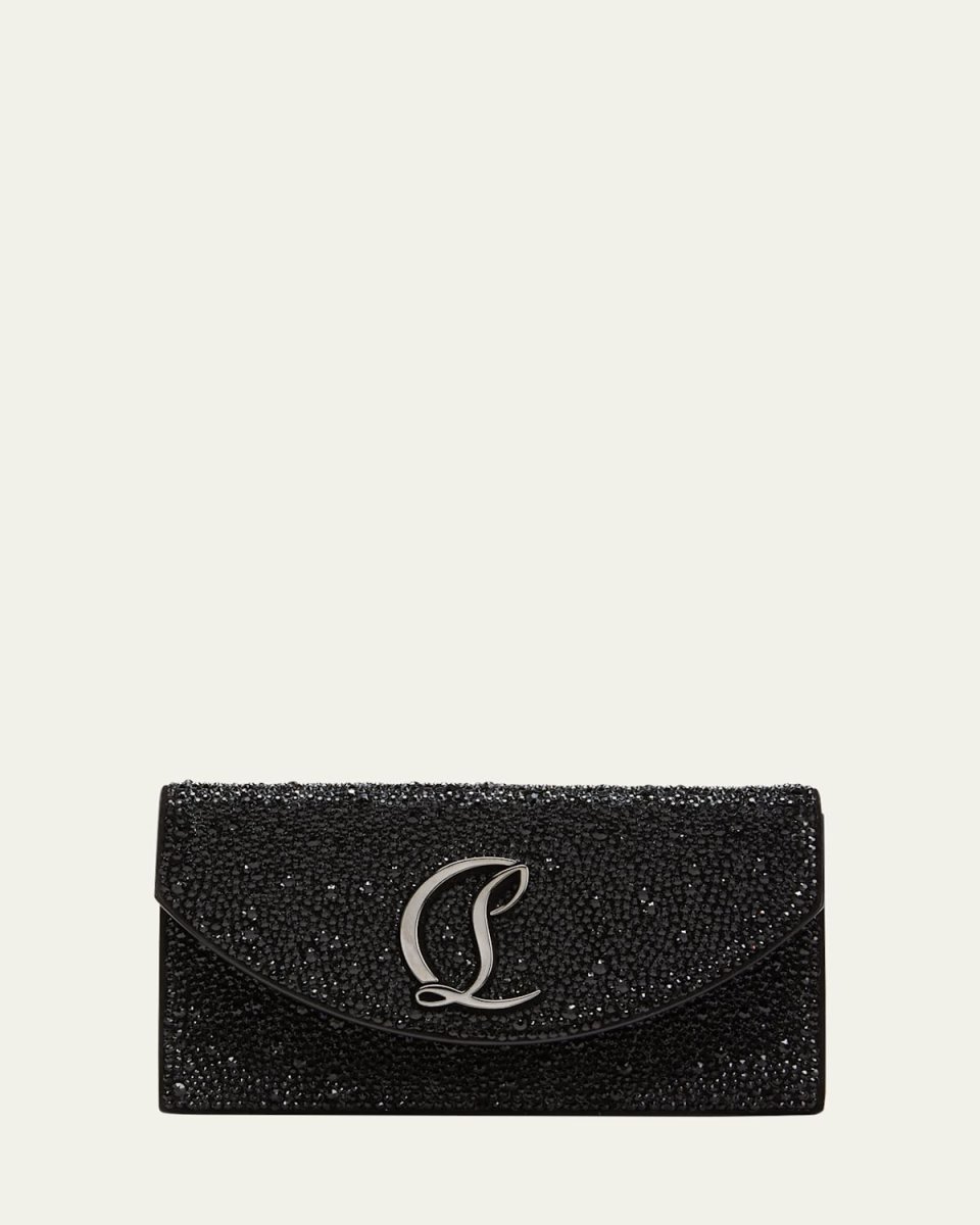 Loubi54 Small Wallet on Chain in Strass